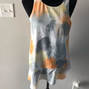 DKNY Women's Colorblocked Ruffle-front Blouse Shirt